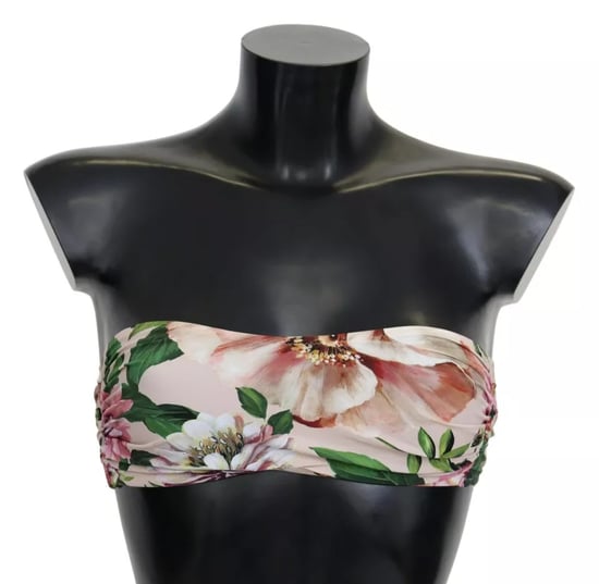 Bikini-Oberteil mit floralem Muster, strapless Badeanzug - Image 4