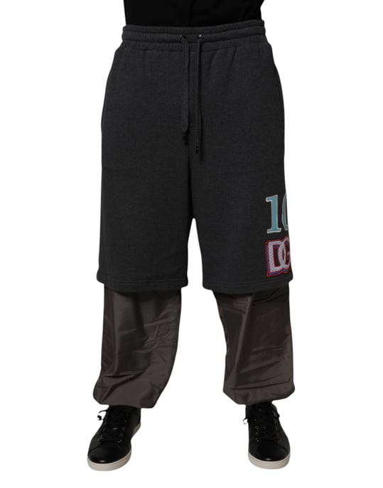 Gestapelte Sweatpants mit besticktem Logo - Image 1