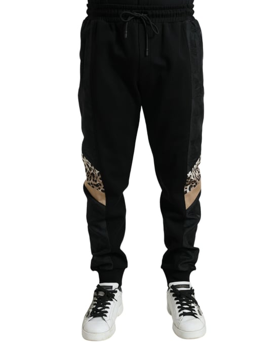 Leopardenmuster-Panel-Trackpants - Image 1