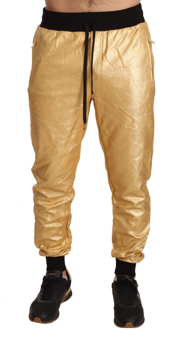 Dolce Gabbana Metallische Gold Jogginghosen - Image 1