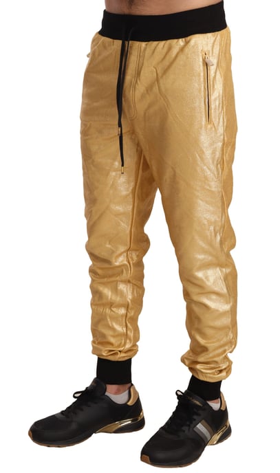 Dolce Gabbana Metallische Gold Jogginghosen - Image 2