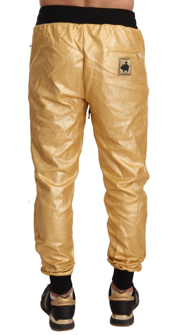Dolce Gabbana Metallische Gold Jogginghosen - Image 3