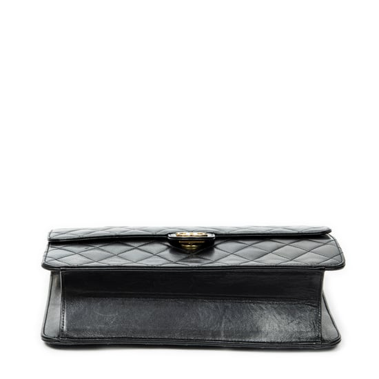 Vintage Push Lock Straight Flap Umhängetasche - Image 6