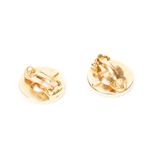CC Round Clip On Earrings  Ohrringe - Image 3