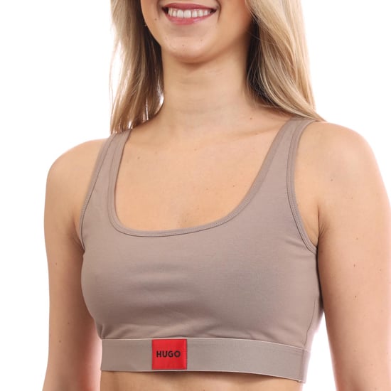 Damen Hugo Red Logo Label Bralette in Braun - Image 2