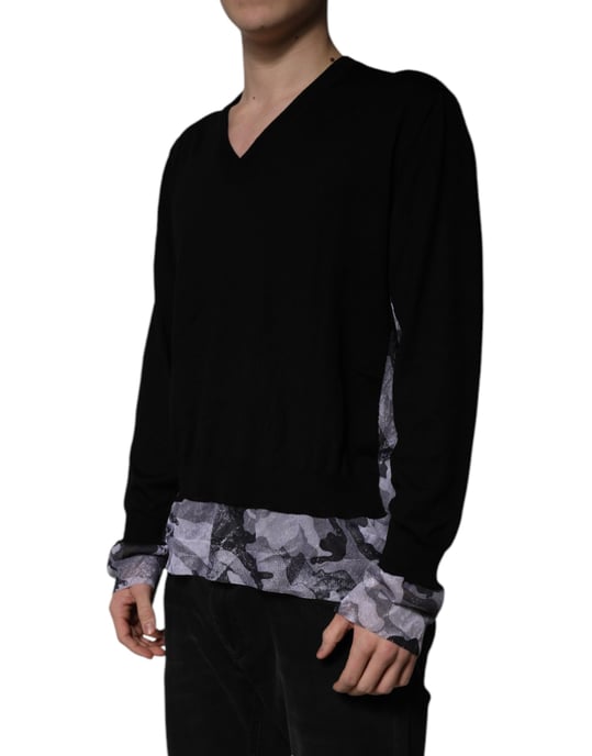 Merinowoll V-Ausschnitt Pullover - Image 3