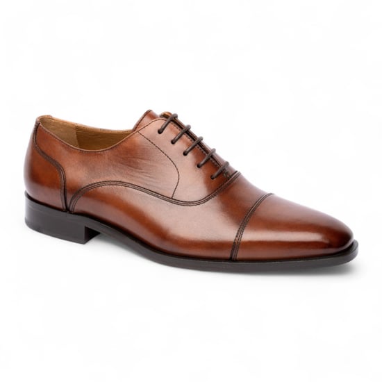 Chapman & Moore Herren-Brogue-Schuhe aus braunem Leder mit Kappe - Image 3
