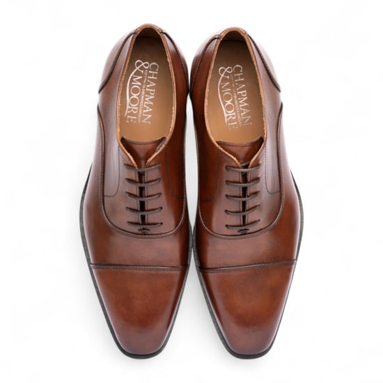 Chapman & Moore Herren-Brogue-Schuhe aus braunem Leder mit Kappe - Image 4