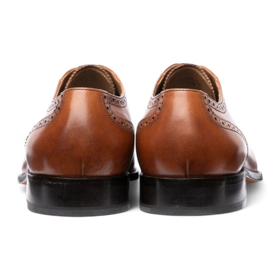 Chapman & Moore Herren-Oxford-Schuhe aus hellbraunem Leder mit halbbrogueartiger Kappe - Image 5