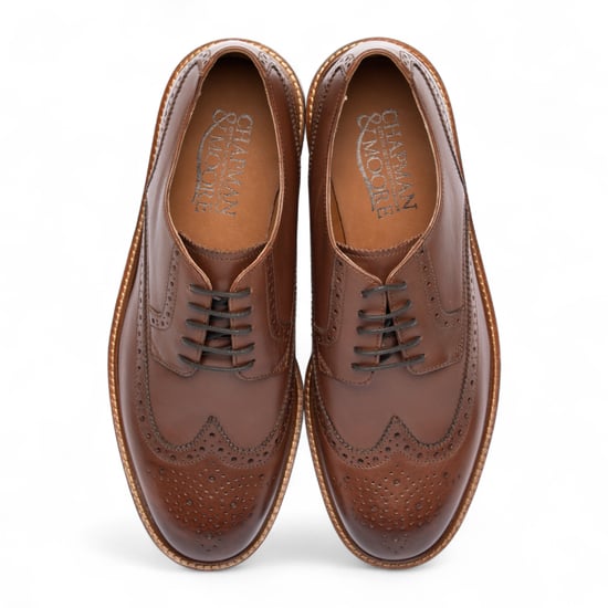 Chapman & Moore Herren Derby Brogue Oxford Schuhe aus braunem Leder - Image 4