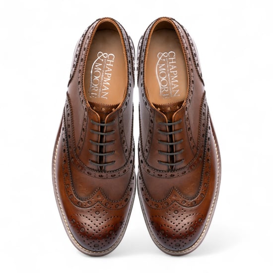 Chapman & Moore Herren-Brogue-Schuhe aus braunem Leder, Oxford-Stil, fürs Büro - Image 4