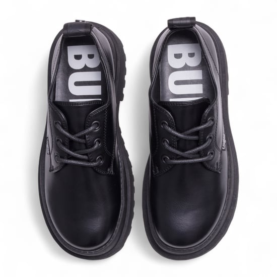 Buffalo Damen-Derbyschuhe, schwarz, mit Schnürung und Plateau – Pluto - Image 6
