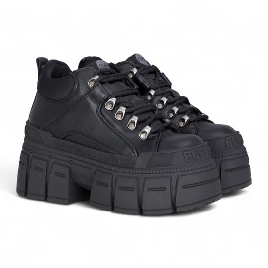 Buffalo Damen-Plateau-Stiefeletten in Schwarz mit Gothic-Flair - Gospher Hike-Lo - Image 3