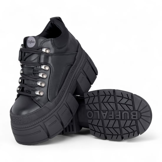 Buffalo Damen-Plateau-Stiefeletten in Schwarz mit Gothic-Flair - Gospher Hike-Lo - Image 4
