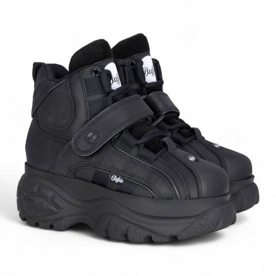 Buffalo Damen-Plateau-Stiefeletten aus schwarzem Leder – 1348-14 2.0 - Image 3