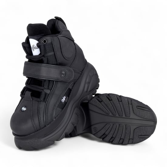 Buffalo Damen-Plateau-Stiefeletten aus schwarzem Leder – 1348-14 2.0 - Image 4