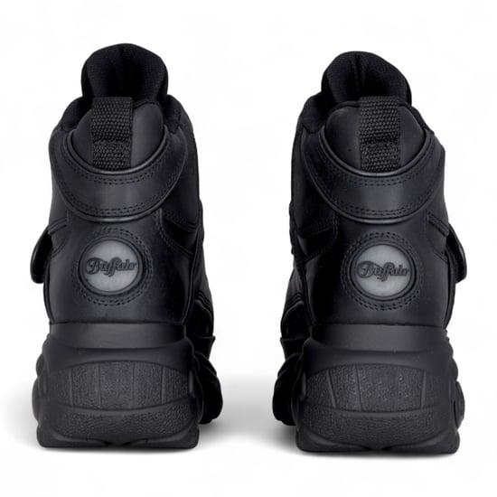 Buffalo Damen-Plateau-Stiefeletten aus schwarzem Leder – 1348-14 2.0 - Image 5
