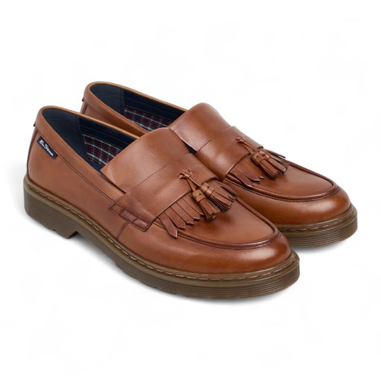 Ben Sherman Herren-Slipper aus hellbraunem Leder mit Quasten - Dudley - Image 3