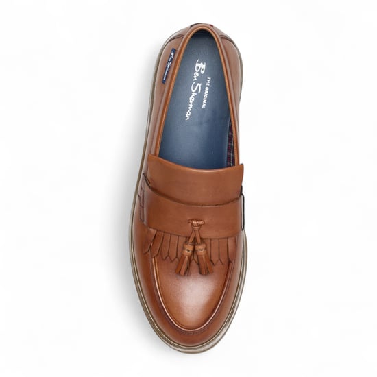 Ben Sherman Herren-Slipper aus hellbraunem Leder mit Quasten - Dudley - Image 4