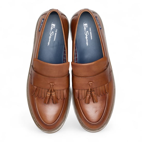 Ben Sherman Herren-Slipper aus hellbraunem Leder mit Quasten - Dudley - Image 5