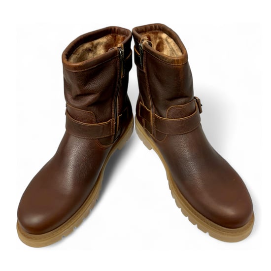 Panama Jack Damen-Ankle-Boots Felina B33 aus barkfarbenem, wasserdichtem Leder mit Schnalle - Image 3