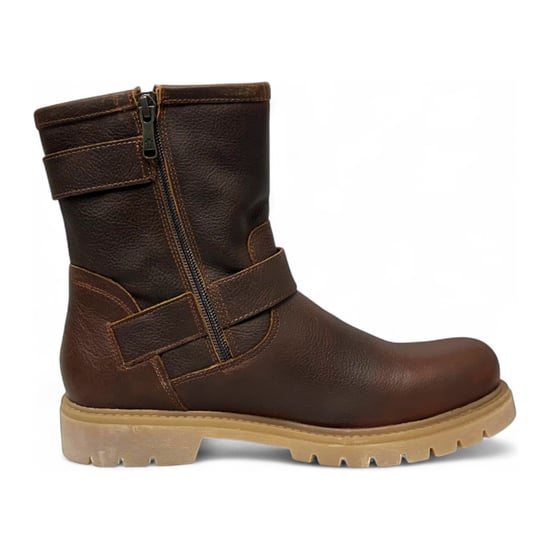 Panama Jack Damen-Ankle-Boots Felina B33 aus barkfarbenem, wasserdichtem Leder mit Schnalle - Image 4