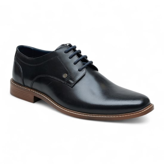 Ben Sherman Herren Oxford Brogue Derby Schuhe aus schwarzem Leder - Pethick - Image 3