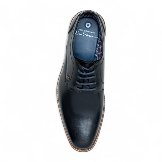 Ben Sherman Herren Oxford Brogue Derby Schuhe aus schwarzem Leder - Pethick - Image 4