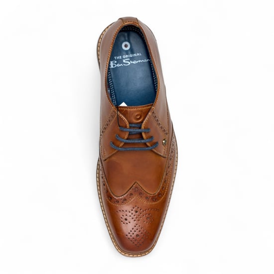 Ben Sherman Herren-Oxford-Brogue-Schuhe aus hellbraunem Leder - Andy - Image 5