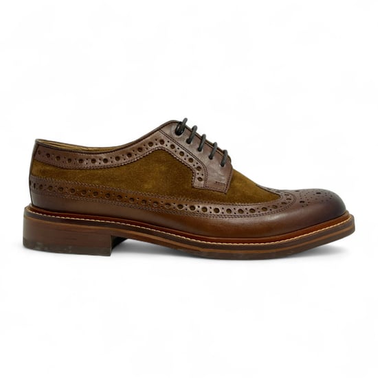 Chapman & Moore Herren-Brogues aus mahagonifarbenem Leder und braunem Wildleder, Oxford-Schuhe - Image 1