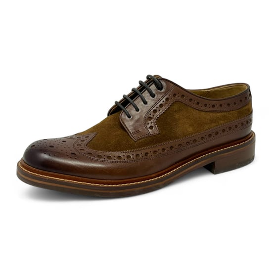 Chapman & Moore Herren-Brogues aus mahagonifarbenem Leder und braunem Wildleder, Oxford-Schuhe - Image 3