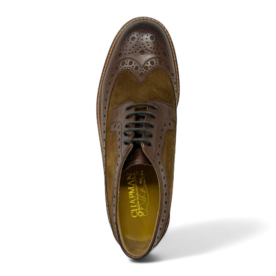Chapman & Moore Herren-Brogues aus mahagonifarbenem Leder und braunem Wildleder, Oxford-Schuhe - Image 4