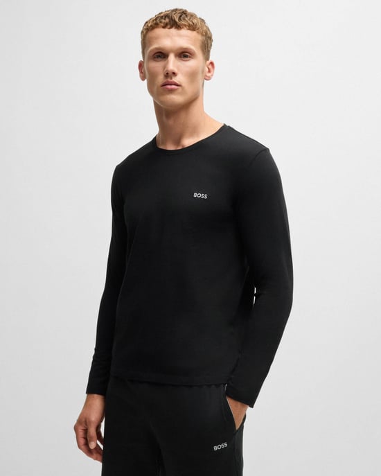 Langärmliges T-Shirt in Schwarz - Image 1