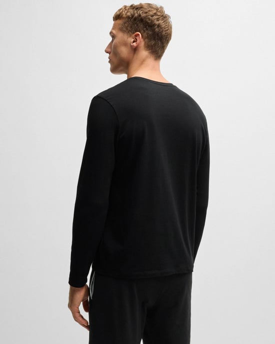 Langärmliges T-Shirt in Schwarz - Image 2