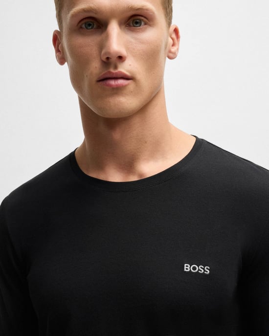 Langärmliges T-Shirt in Schwarz - Image 3