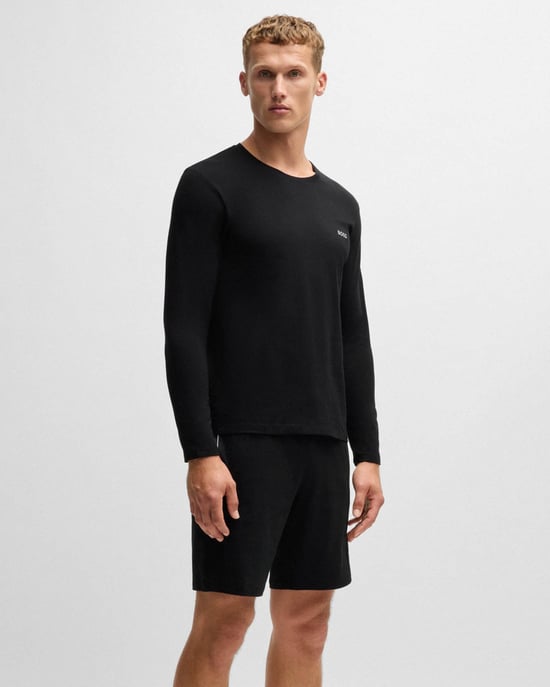 Langärmliges T-Shirt in Schwarz - Image 4