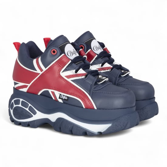 Buffalo Damen-Sneaker mit klobiger Plateausohle, blau-rot - 1339-14 - Image 3