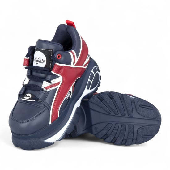 Buffalo Damen-Sneaker mit klobiger Plateausohle, blau-rot - 1339-14 - Image 4