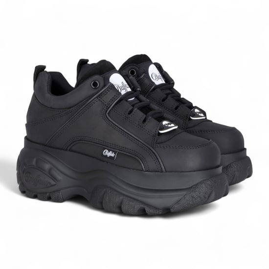 Buffalo Damen-Sneaker aus schwarzem Leder mit klobiger Plateausohle - 1339-14-2.0 - Image 3