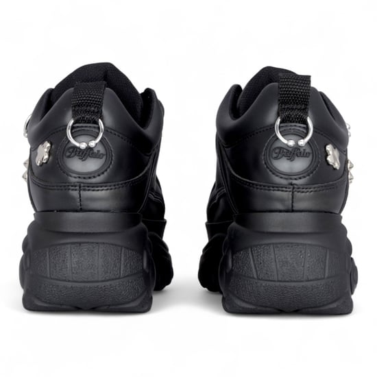 Buffalo Damen-Sneaker, schwarz, mit Nieten besetzt, klobige Plateausohle - 1339-14-PUNK - Image 5