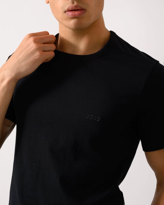 Open Verschiedene T-Shirts in Schwarz (3er Pack) - Image 5