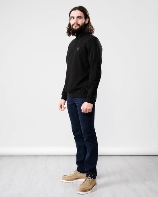 BOSS Logo Patch Nachhaltiges Half-Zip-Sweatshirt – Schwarz - Image 6