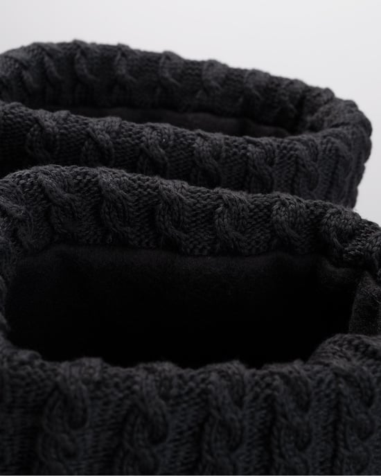Recycelte Mini-Kabel hohe Stiefelsocke in Schwarz - Image 4