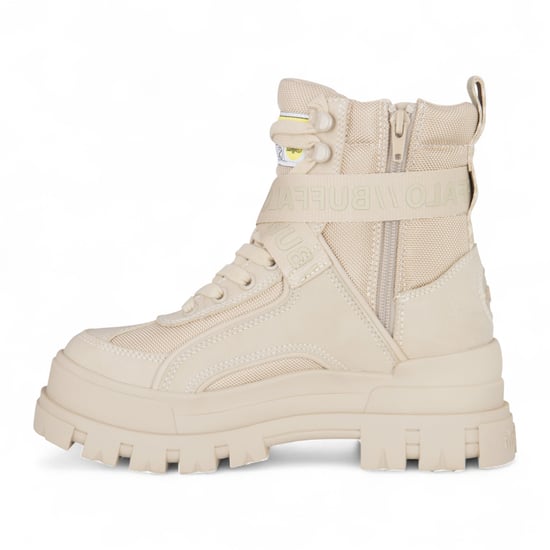 Buffalo Damen Beige Chunky Plateau-Kampfstiefel - ASPHA-COM1 - Image 5