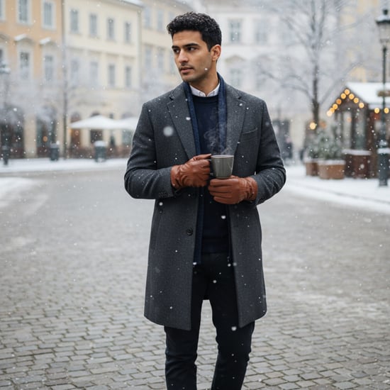 Herrenhandschuhe aus hellbraunem italienischem Leder mit warmem Wollfutter, ideal für Winter, Reiten und Autofahren. - Image 2