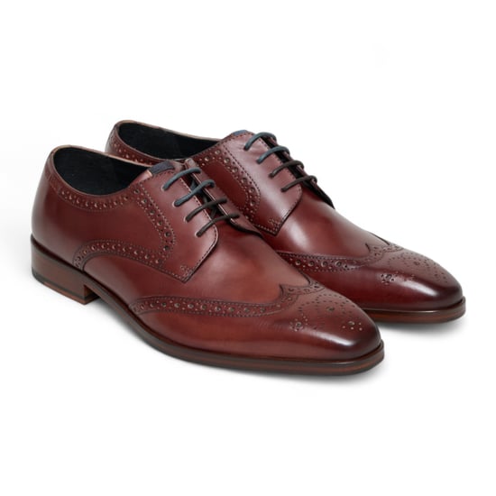 Antique Rogue Herren-Oxford-Derby-Brogue aus burgunderrotem Leder - Luca - Image 3