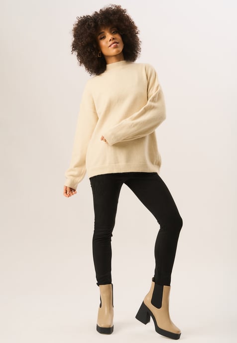 Schwarze Skinny Stretch-Leggings aus Kunstwildleder - Image 1