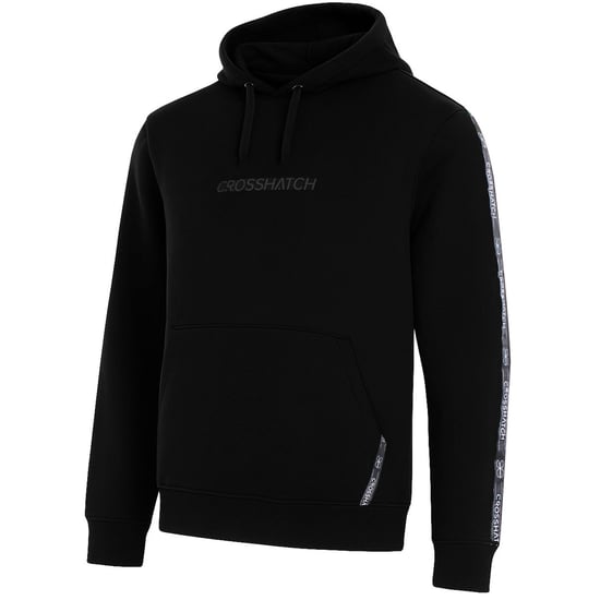 Crosshatch Apollos Panel Tape Herren Schwarz Hoodie - Image 2