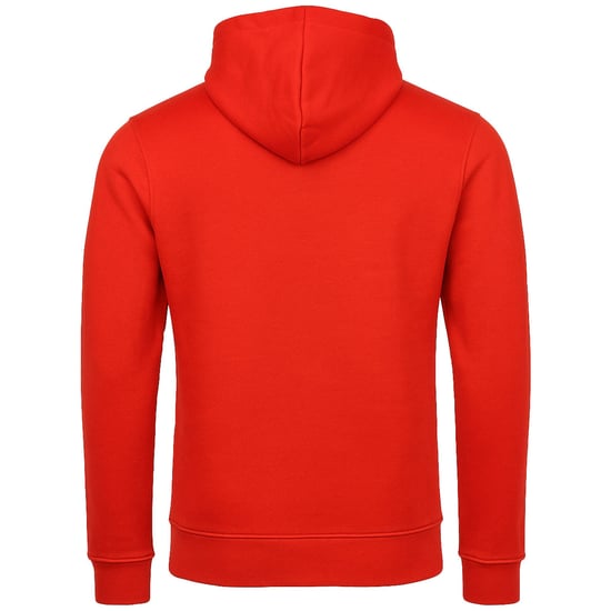 Kreuzschraffur Brustdruck Herren Roter Hoodie - Image 2