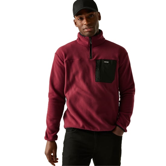 Regatta - "Frankie" Fleece-Oberteil mit halbem Reißverschluss für Herren (Dunkles Weinrot) - Image 4